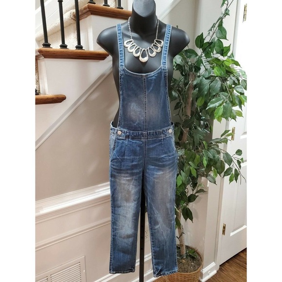 Dollhouse Pants - Dollhouse Women's Blue Denim Cotton Scoop Neck Casual Jeans Jumpsuit Size 3